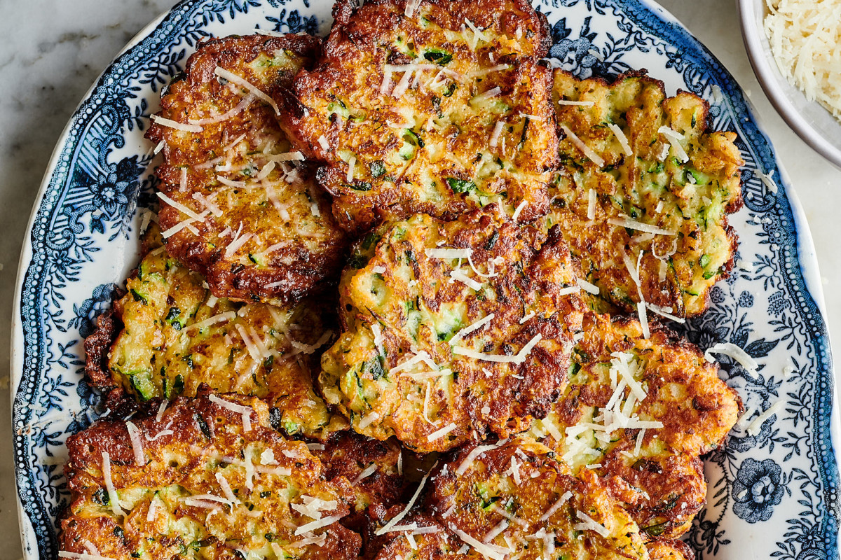 Panko Parmesan Zucchini Fritters