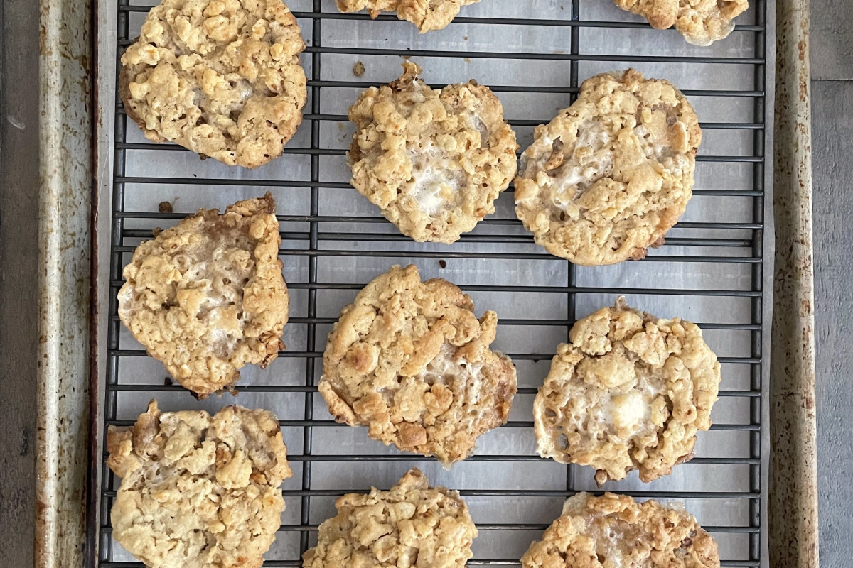 These Super Chewy Rice Krispies Cookies Are the Delicious Mashup I Didn't Know I Needed