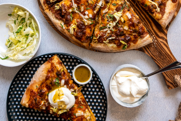 Cheesy, Meaty Taco Pizza Is the Best of Both Worlds