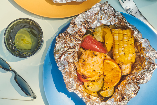 Add This Honey Citrus Chicken and Veggie Foil Pack Dinner to Your Summer Menu