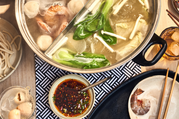 A Homemade Pork Bone Broth Is the Star of This Hot Pot Feast A Homemade Pork Bone Broth Is the Star of This Hot Pot Feast
