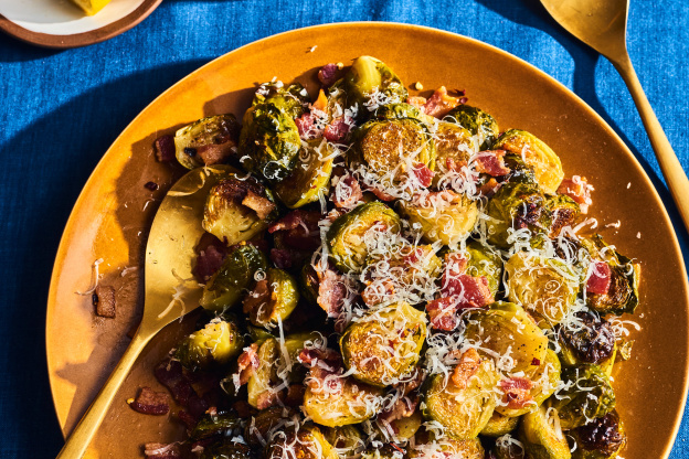 The Crispy Roasted Brussels Sprouts with Bacon You'll Want to Make All Fall