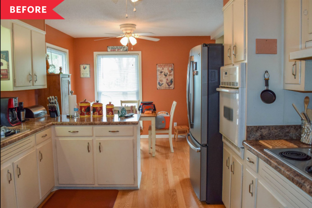 Before and After: This Cheerful, $160 Kitchen Redo Features a Surprising Color Combo