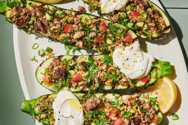 Lemony Tabbouleh Zucchini Boats Will Be the Star of Your Next Cookout