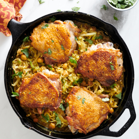 These Crispy, One-Skillet Chicken Thighs Are an Instant Dinner Win