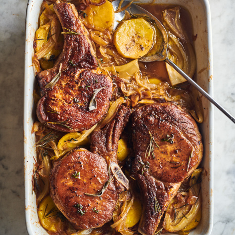 These Tuscan-Inspired Pork Chops Are Slow-Roasted to Perfection