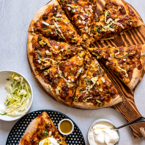 Cheesy, Meaty Taco Pizza Is the Best of Both Worlds