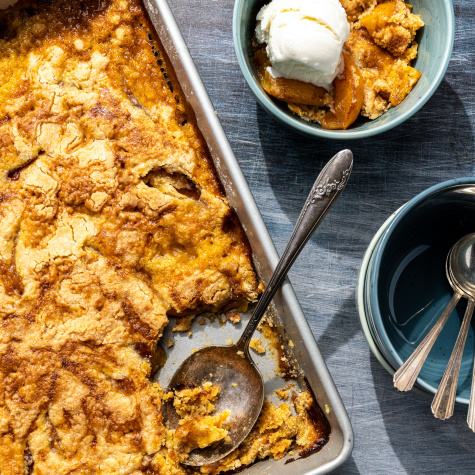 Peach Dump Cake Is the Low-Effort, Big-Flavor Dessert We All Need Right Now