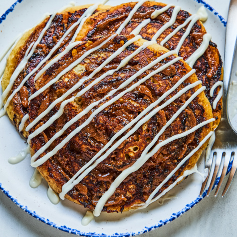 Cinnamon Roll Pancakes Are Our Breakfast Dreams Come True