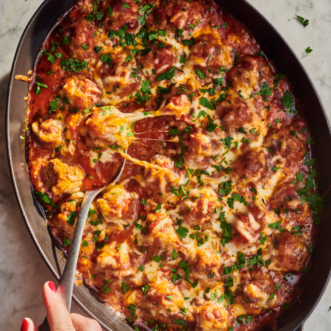 This Cheesy Meatball Casserole Is Peak Comfort Food