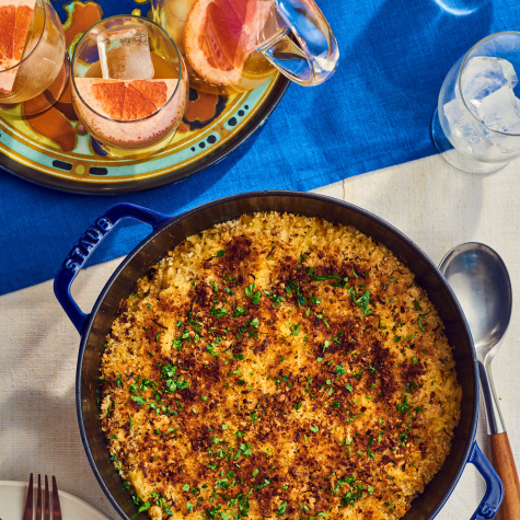 Crispy, Creamy Baked Risotto Is a No-Stress, Flavor-Packed Win