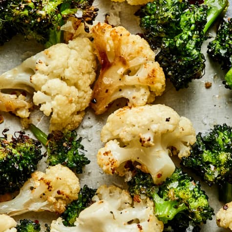 Roasted Broccoli and Cauliflower Is Crispy, Garlicky Perfection