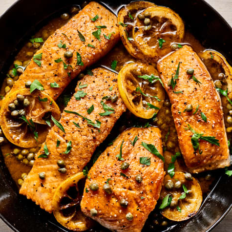 Skillet Salmon Piccata Is Equal Parts Fast and Fancy