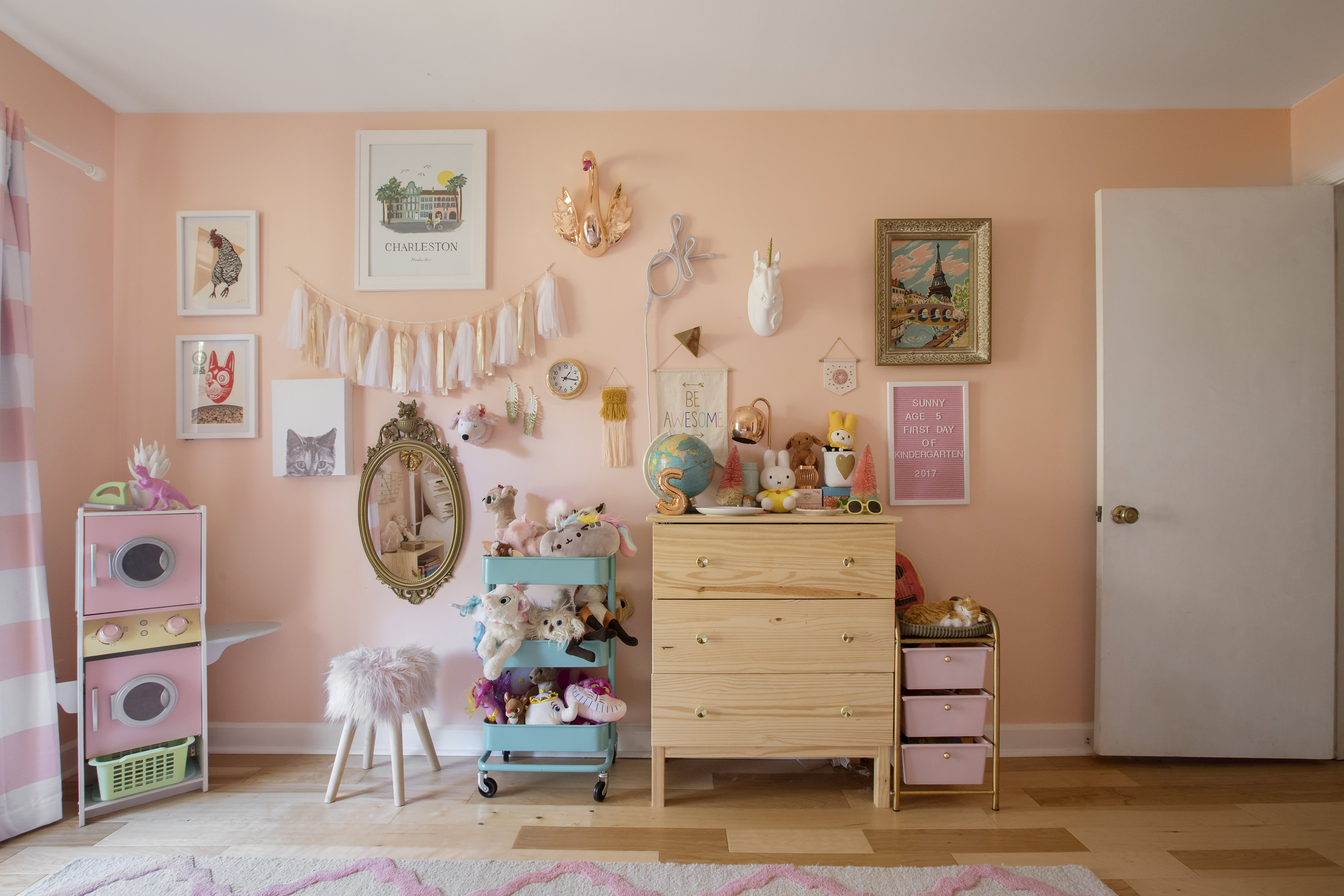 Kids' Toy Organizer with 16 Storage Bins Natural/Mint - Humble Crew