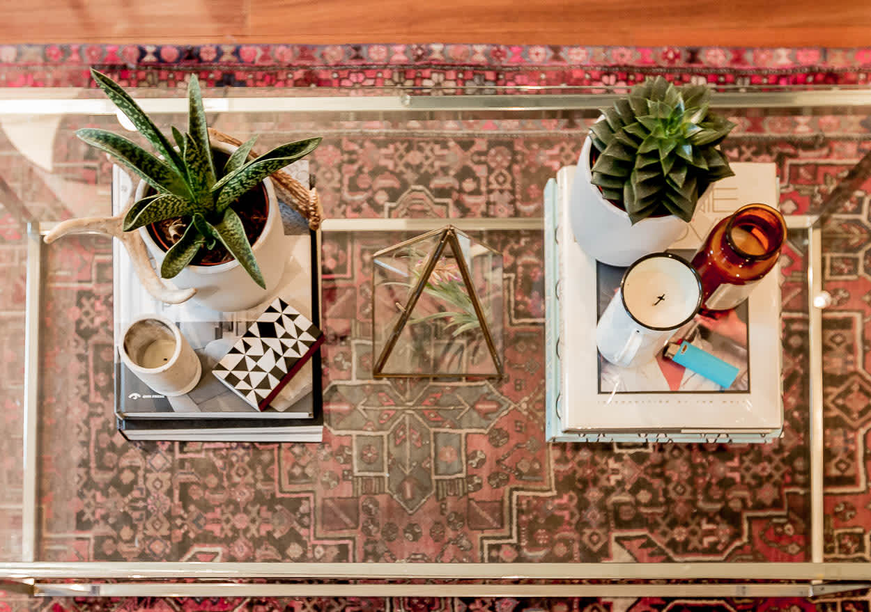 Glass coffee table decorating ideas: How to Style Glass Coffee Table in 3  ways - Hydrangea Treehouse