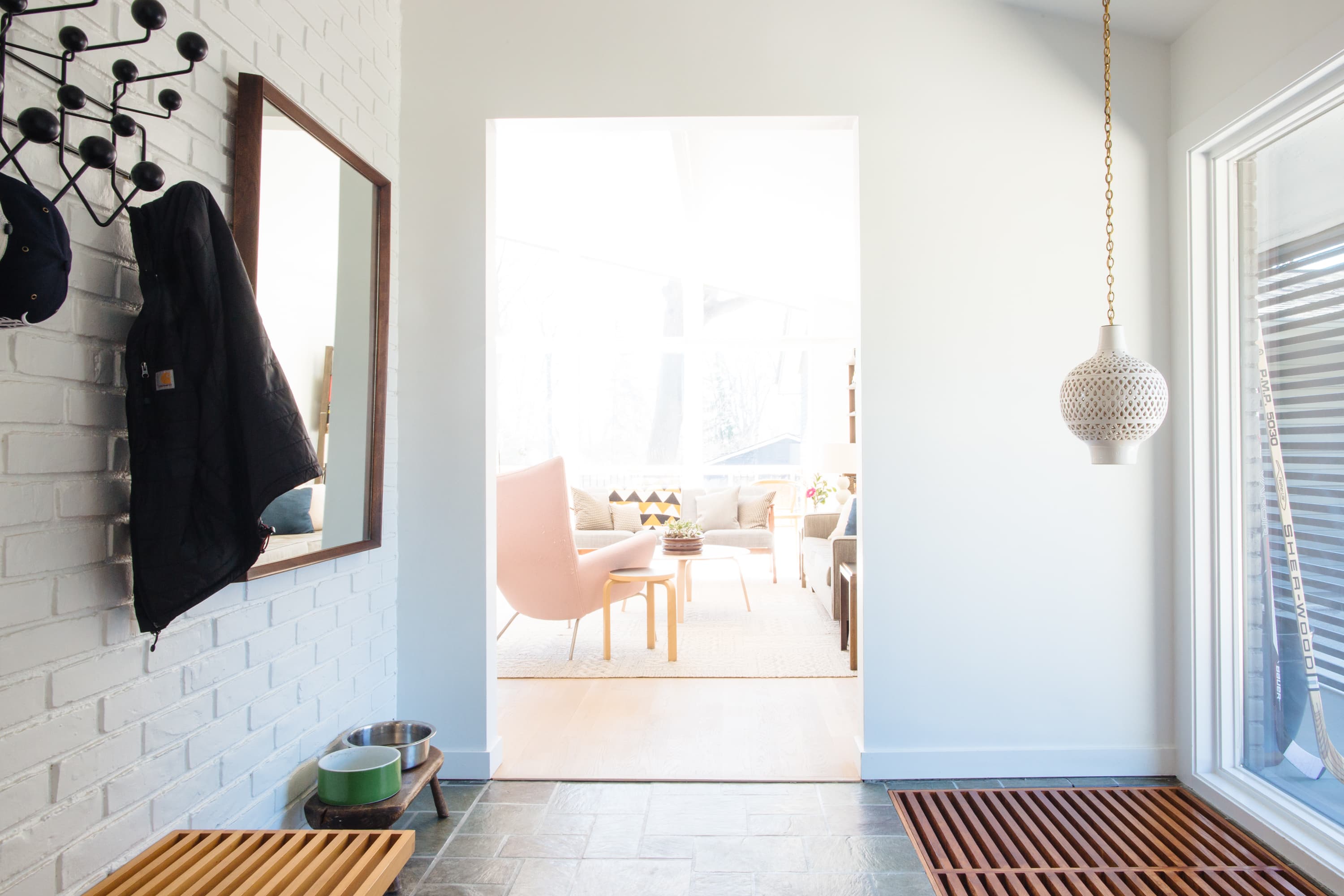 DIY Shoe Storage for a Split Level Entry - Lemon Thistle