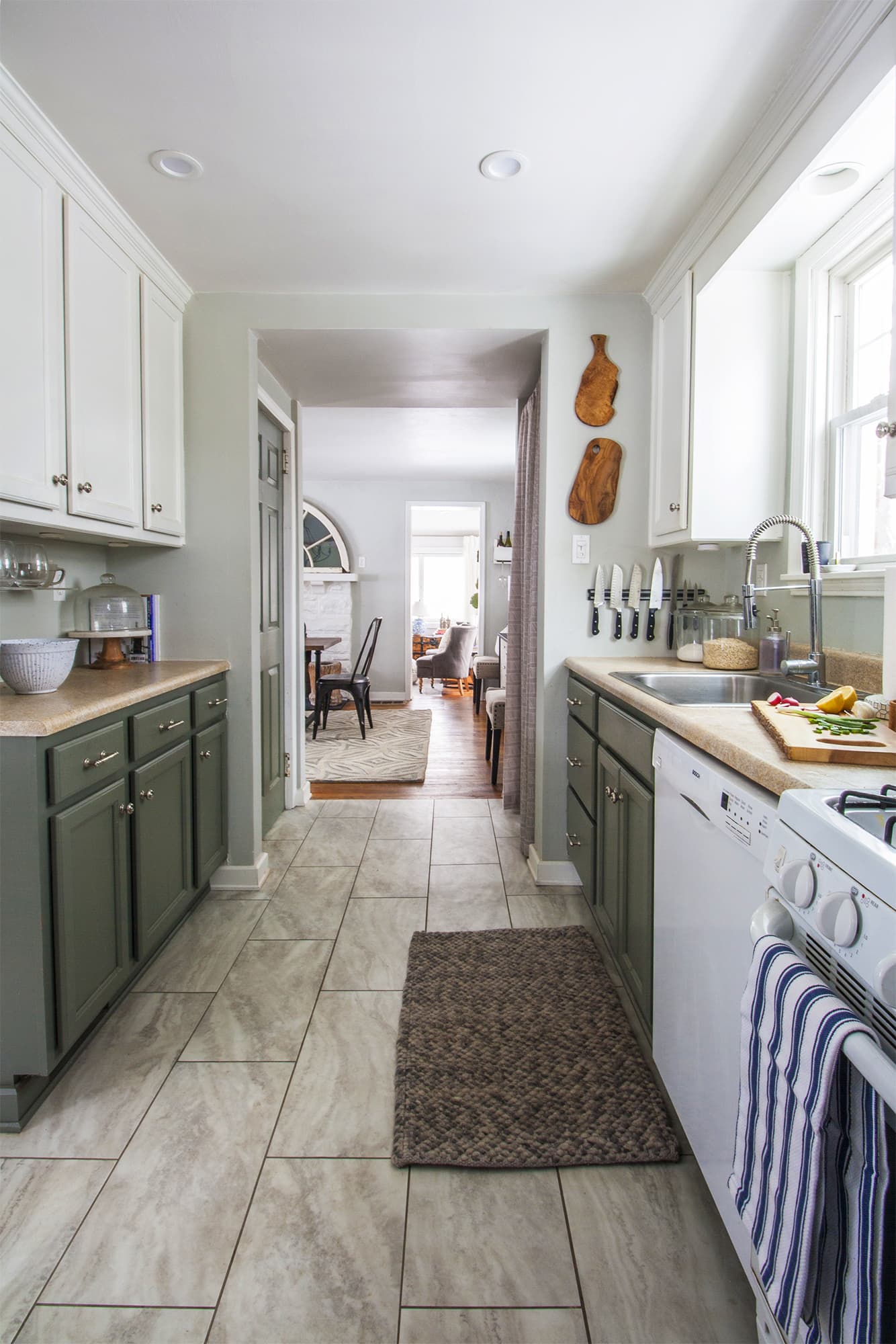 light gray kitchen floors