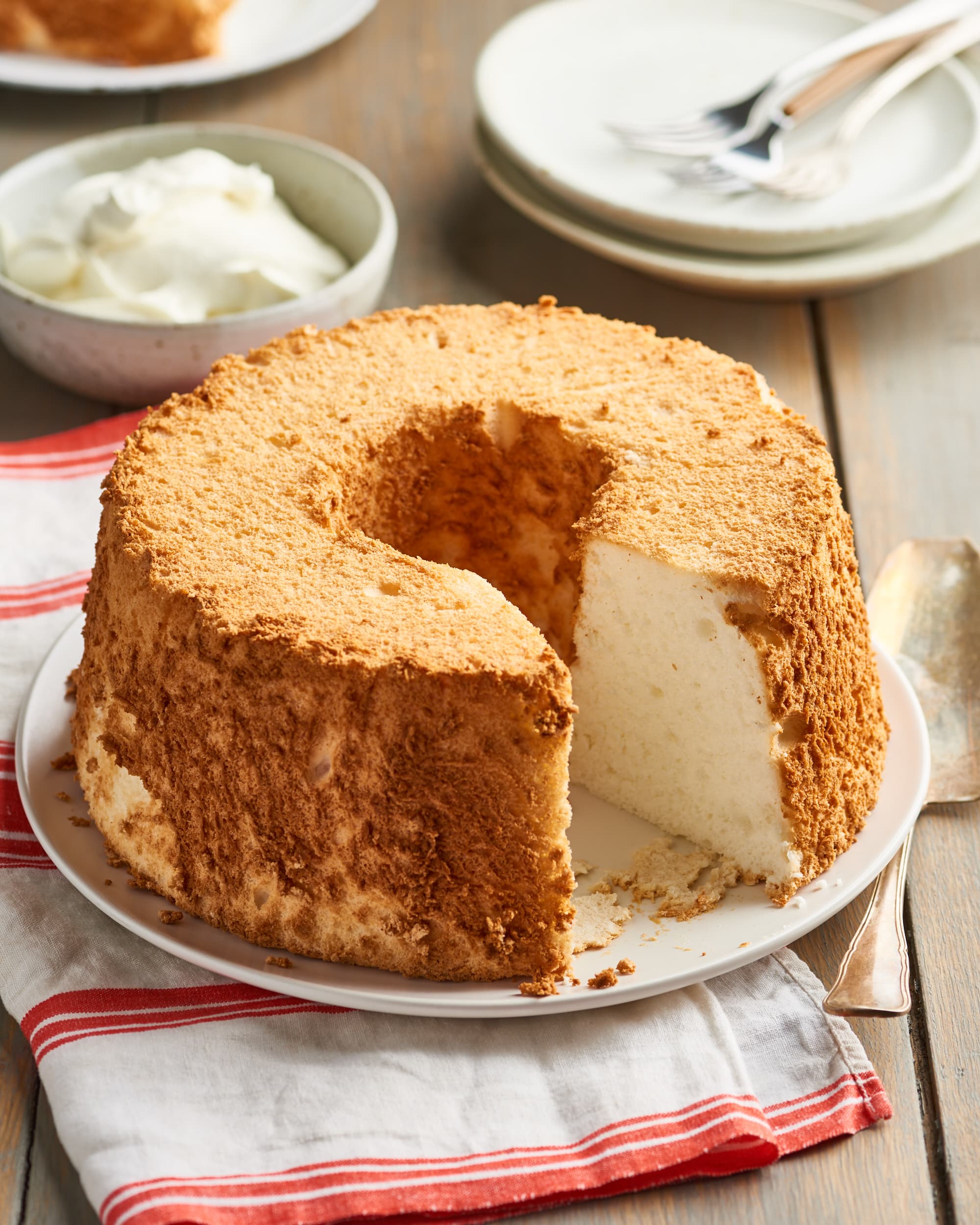 Mini Angel Food Cake in a Loaf Pan - Dessert for Two