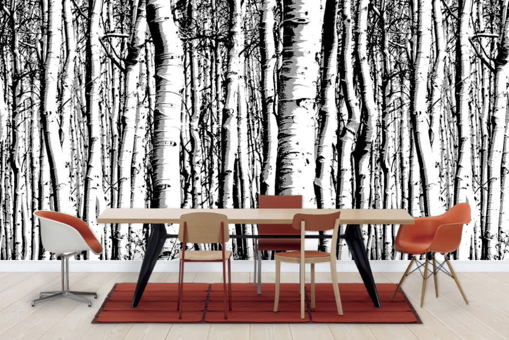 Buy Birch Tree Removable Wallpaperbirch Wallpaperwoodland Forest Online in  India  Etsy