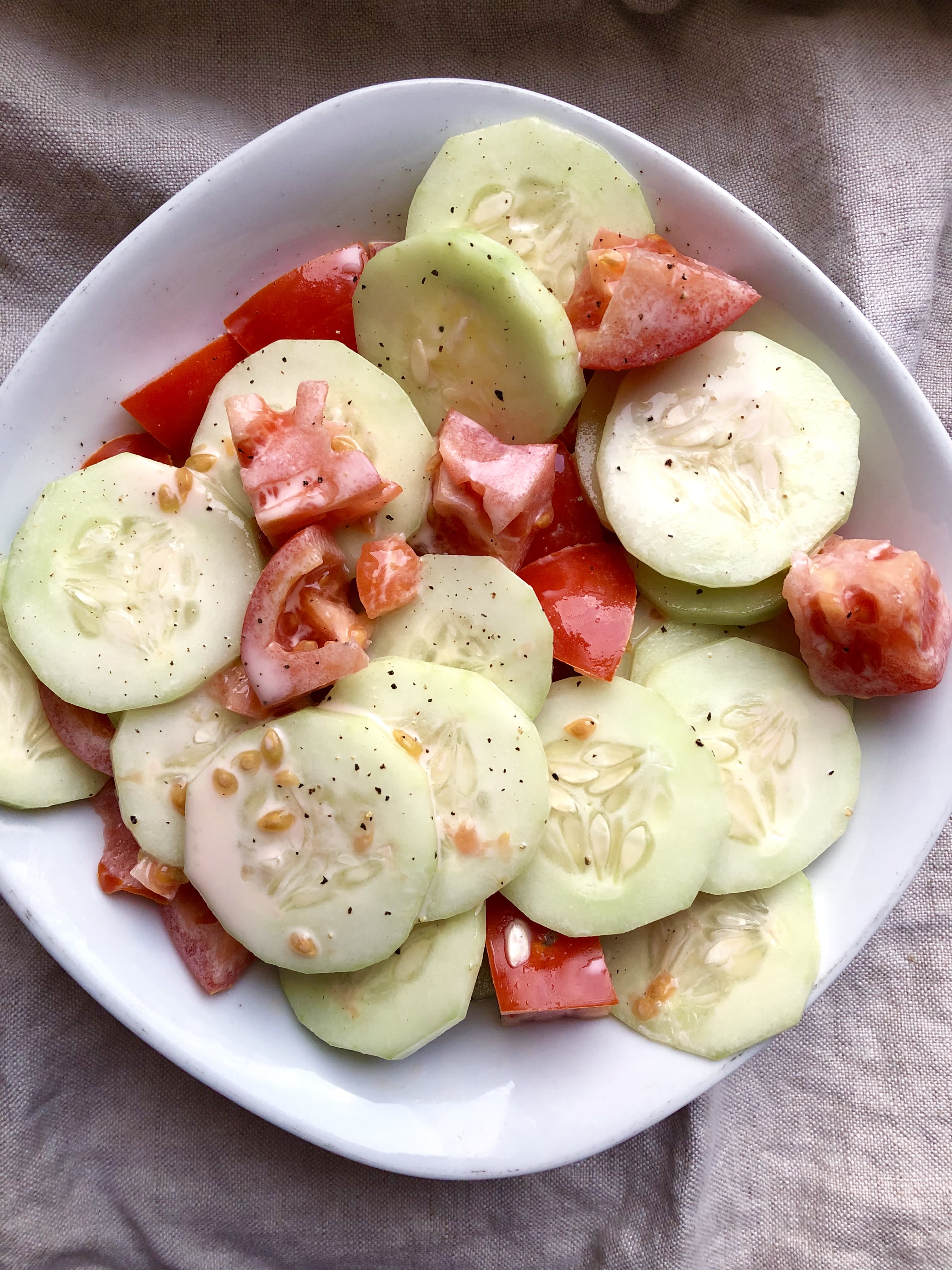 Mom S Cucumber And Tomato Salad Recipe Review Kitchn