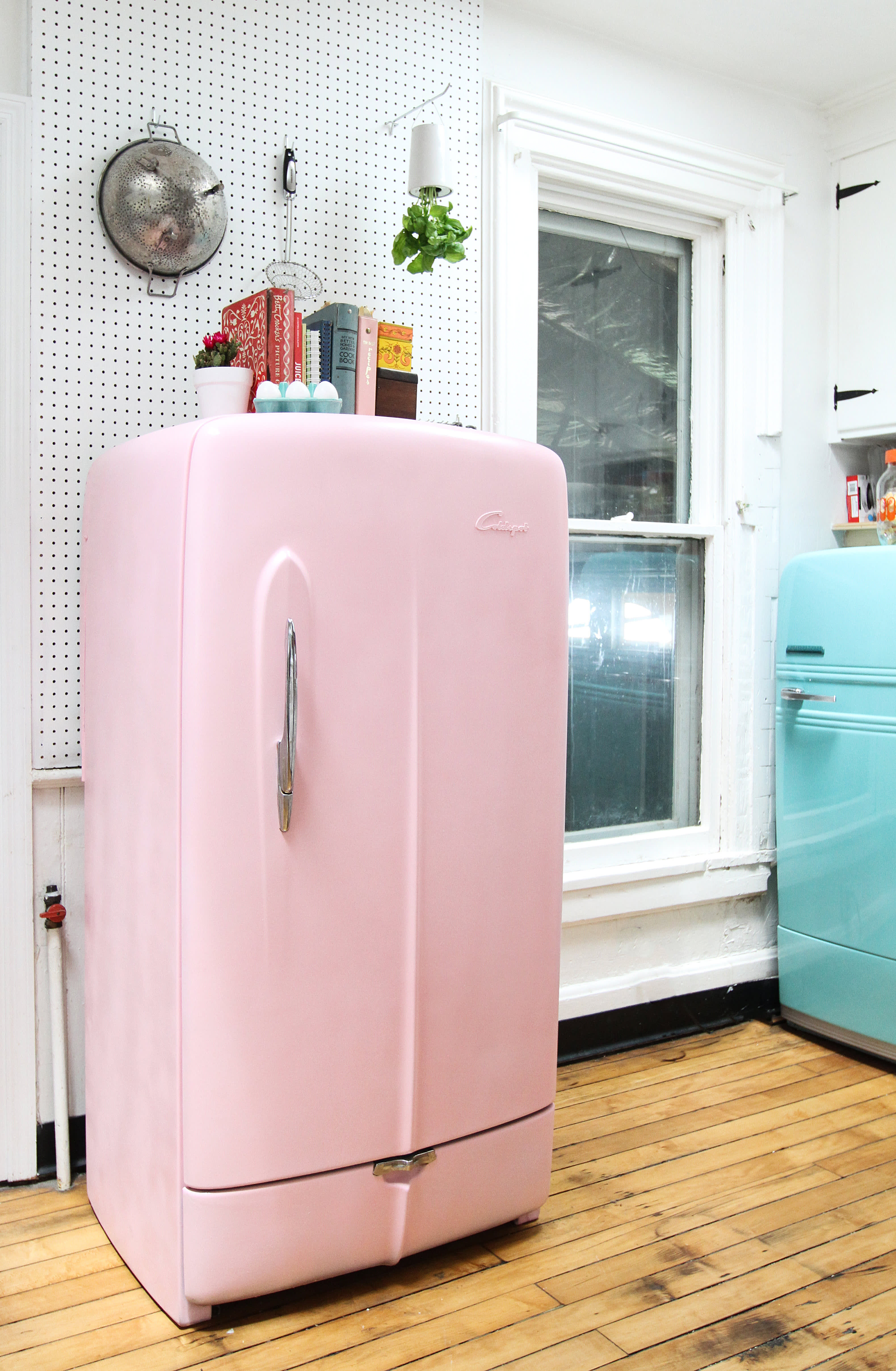 Before & After: Vintage Repainted Refrigerator