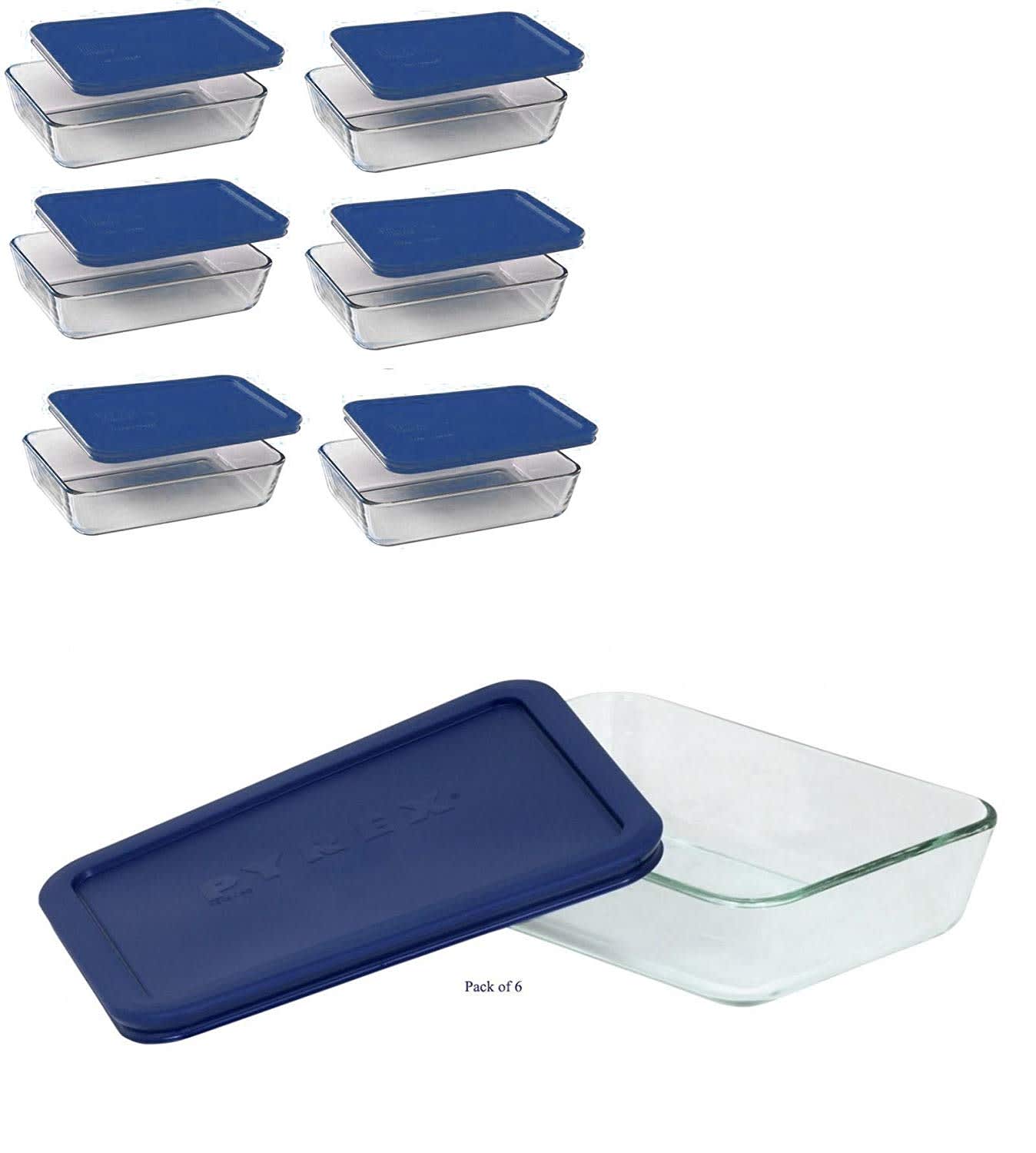 Pyrex Simply Store Glass Food Storage Containers, 6 pc - Kroger