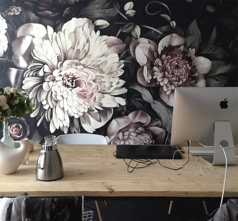 Large Hanging Floral Wallpaper for Bedroom Walls  lifencolors
