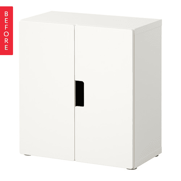 訳あり IKEA STUVA Before & After: IKEA STUVA Cabinet Becomes Built-In Desk