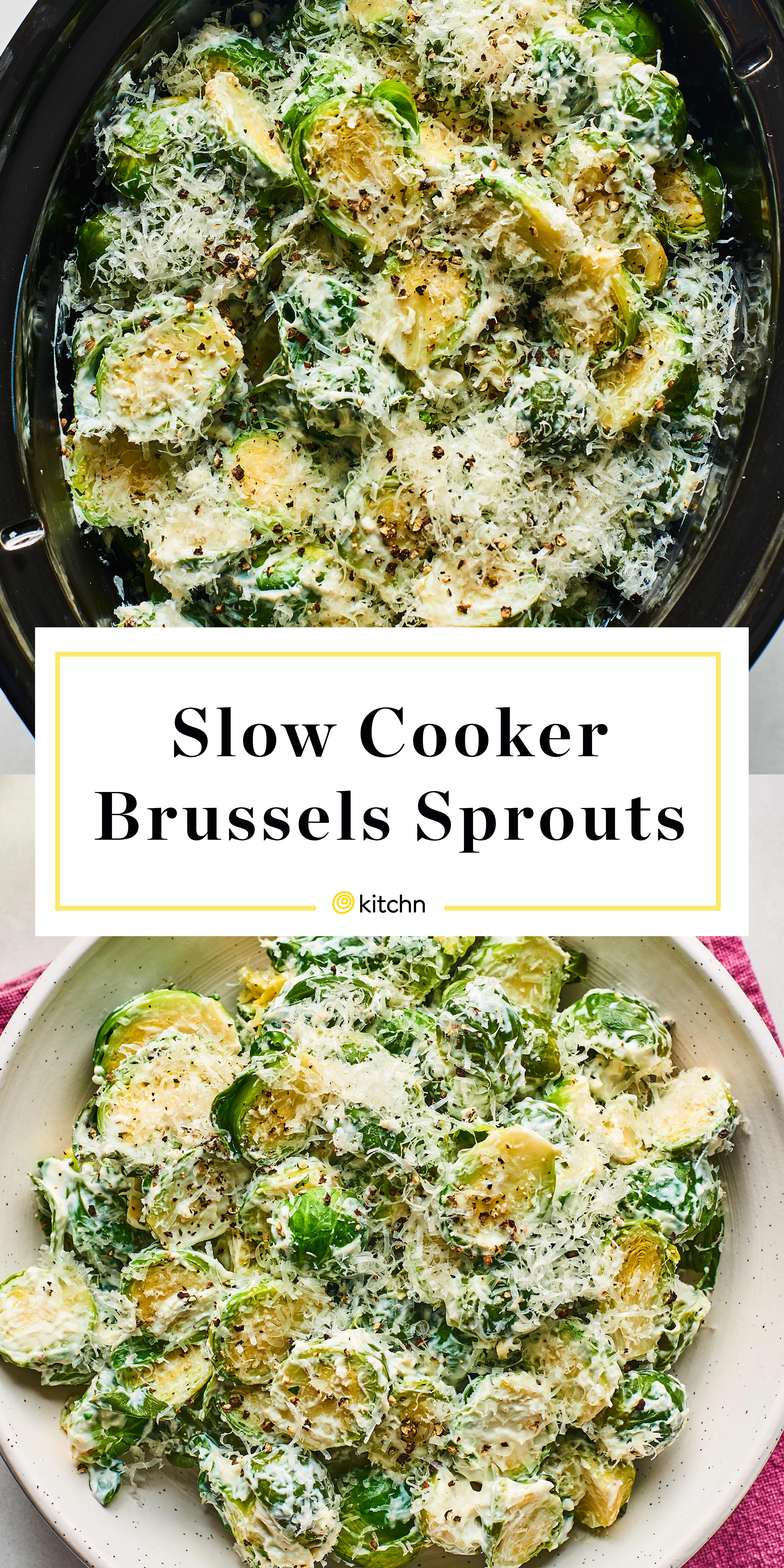 Cheesy Brussels Sprouts In The Slow Cooker Kitchn