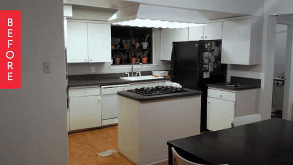 Before & After: A Cold, Compact Kitchen Gets Cheery With Color!