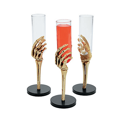 Win a Pair of Spooky Skeleton Hand Martini Glasses - Pottery Barn