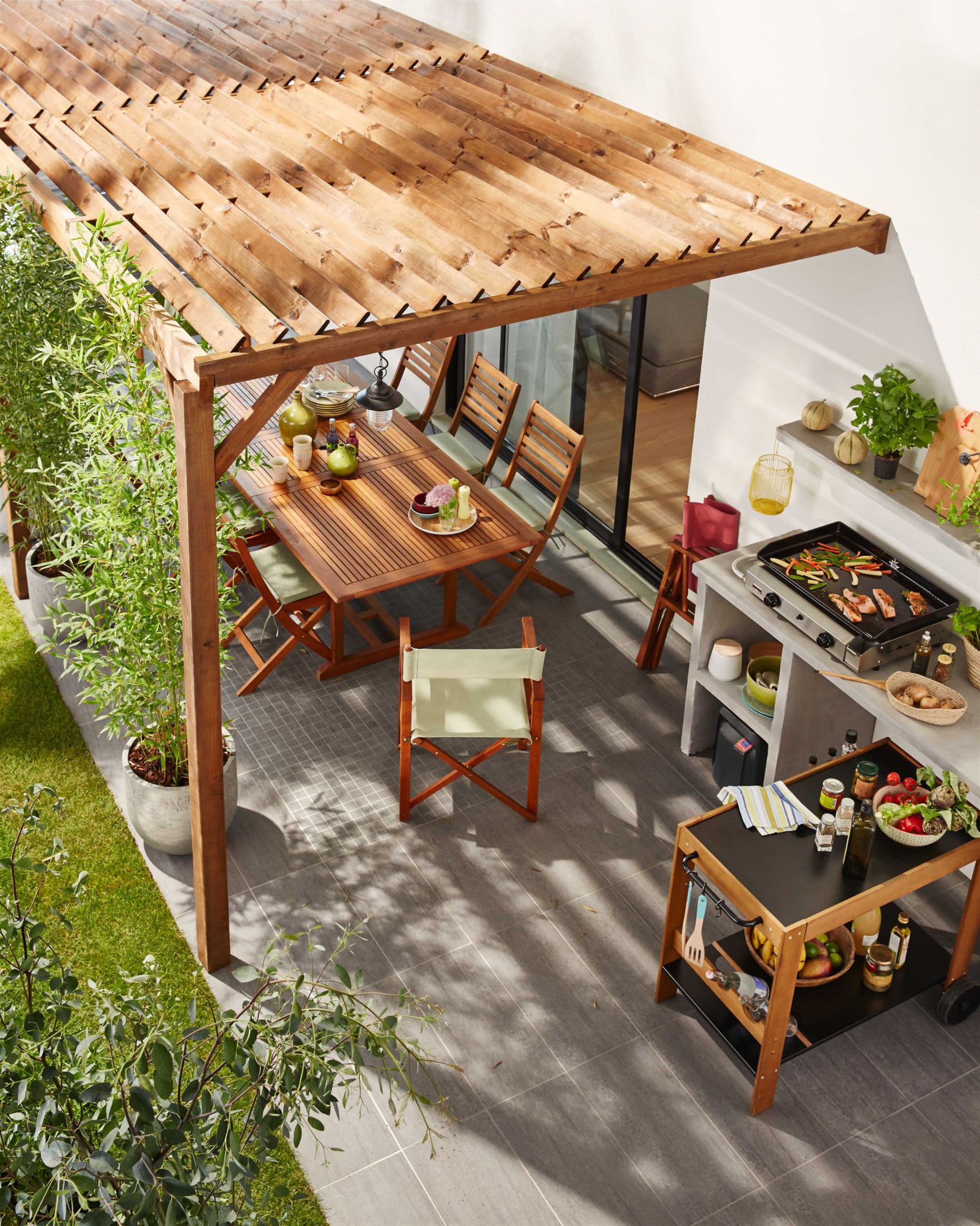 pergolas for small areas on Backyard Pergola Ideas Apartment Therapy