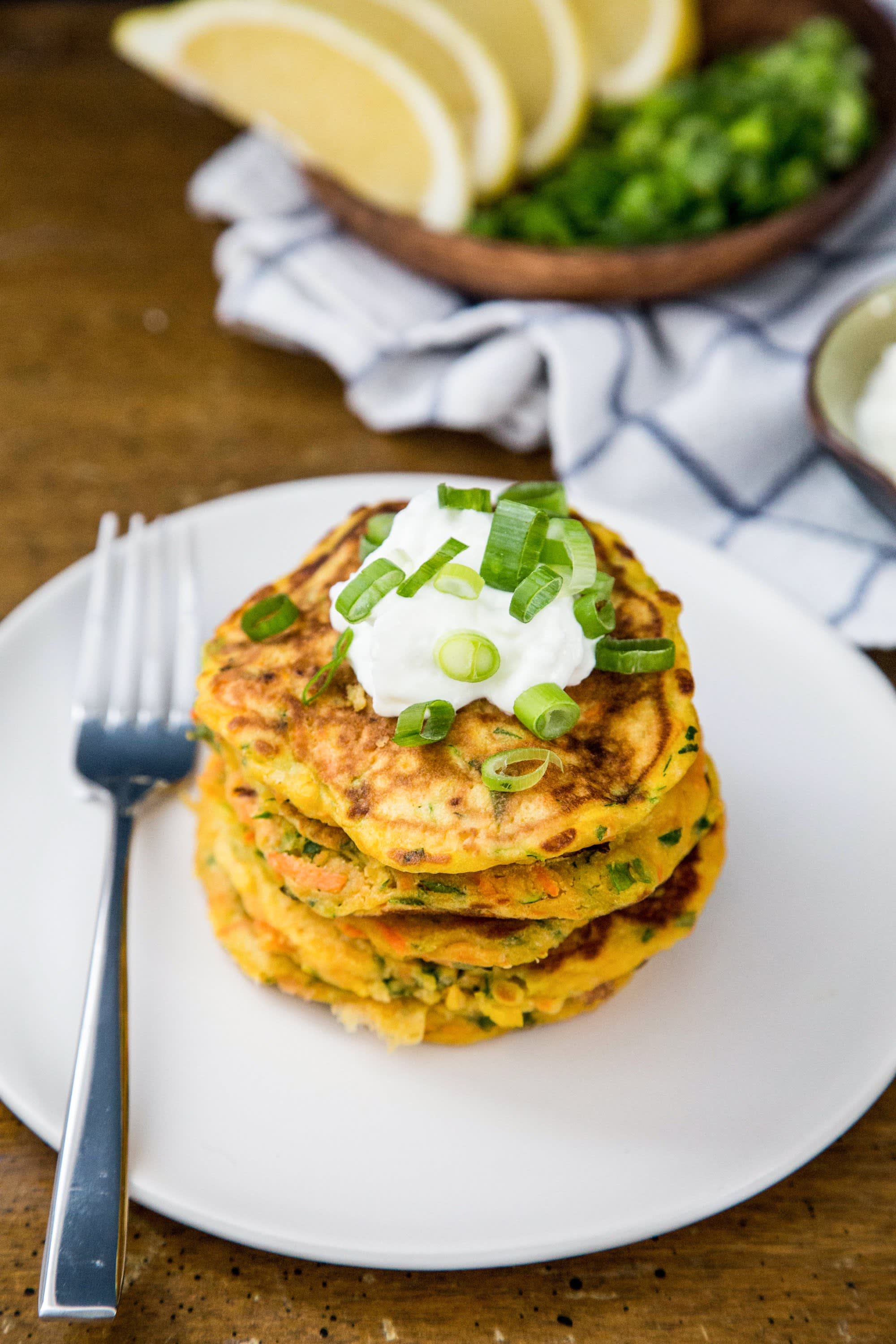 Carrot Cake Protein Pancakes - Making Thyme for Health