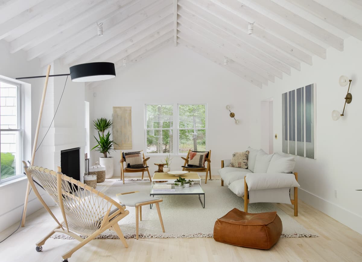 Designer Neutral Fur Living Room Furniture