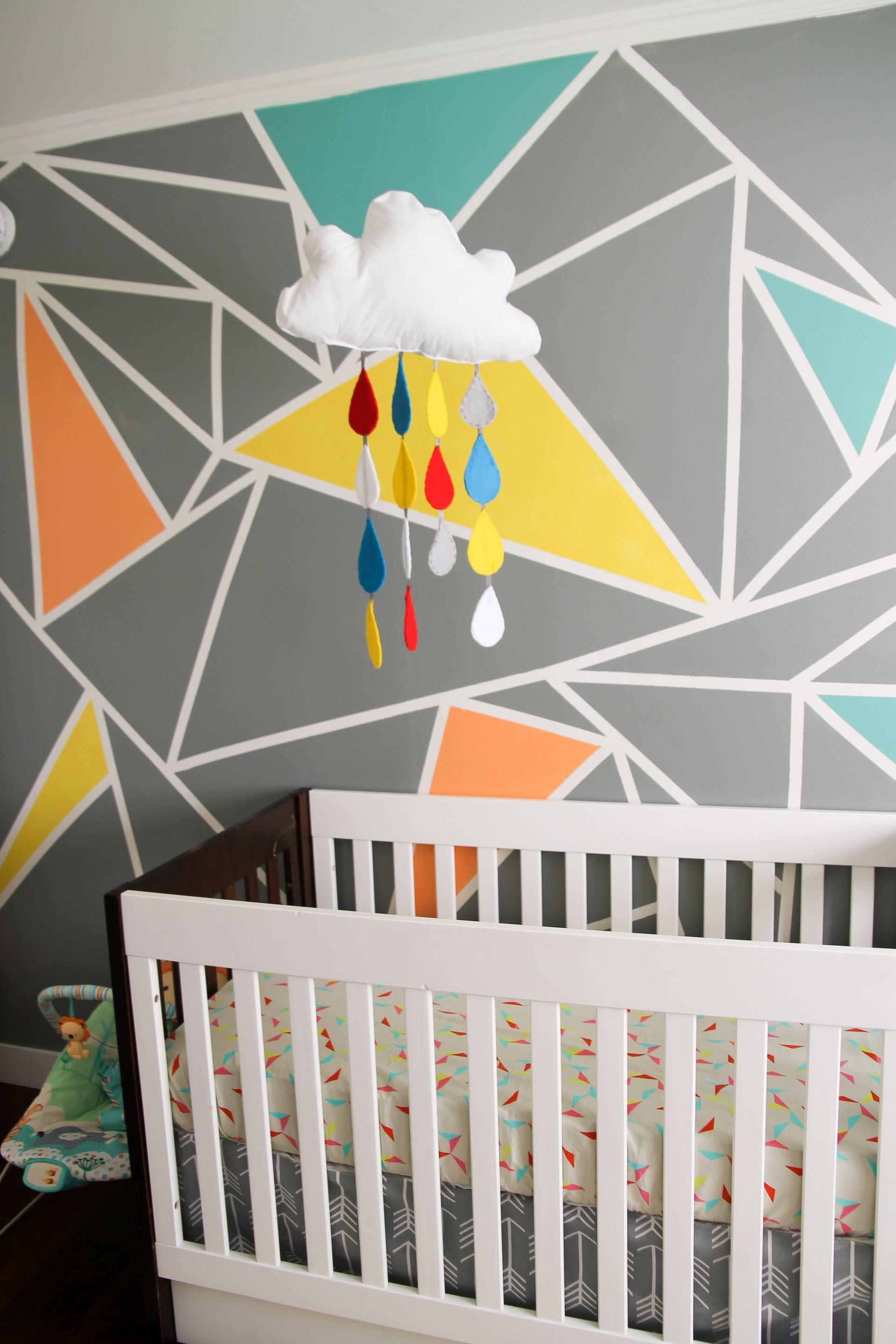 Archer s Colorful Nursery with Geometric Elements Apartment Therapy