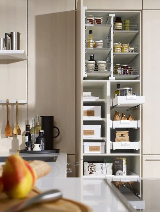 Stacked Pull Out Pantry Drawers - Transitional - Kitchen