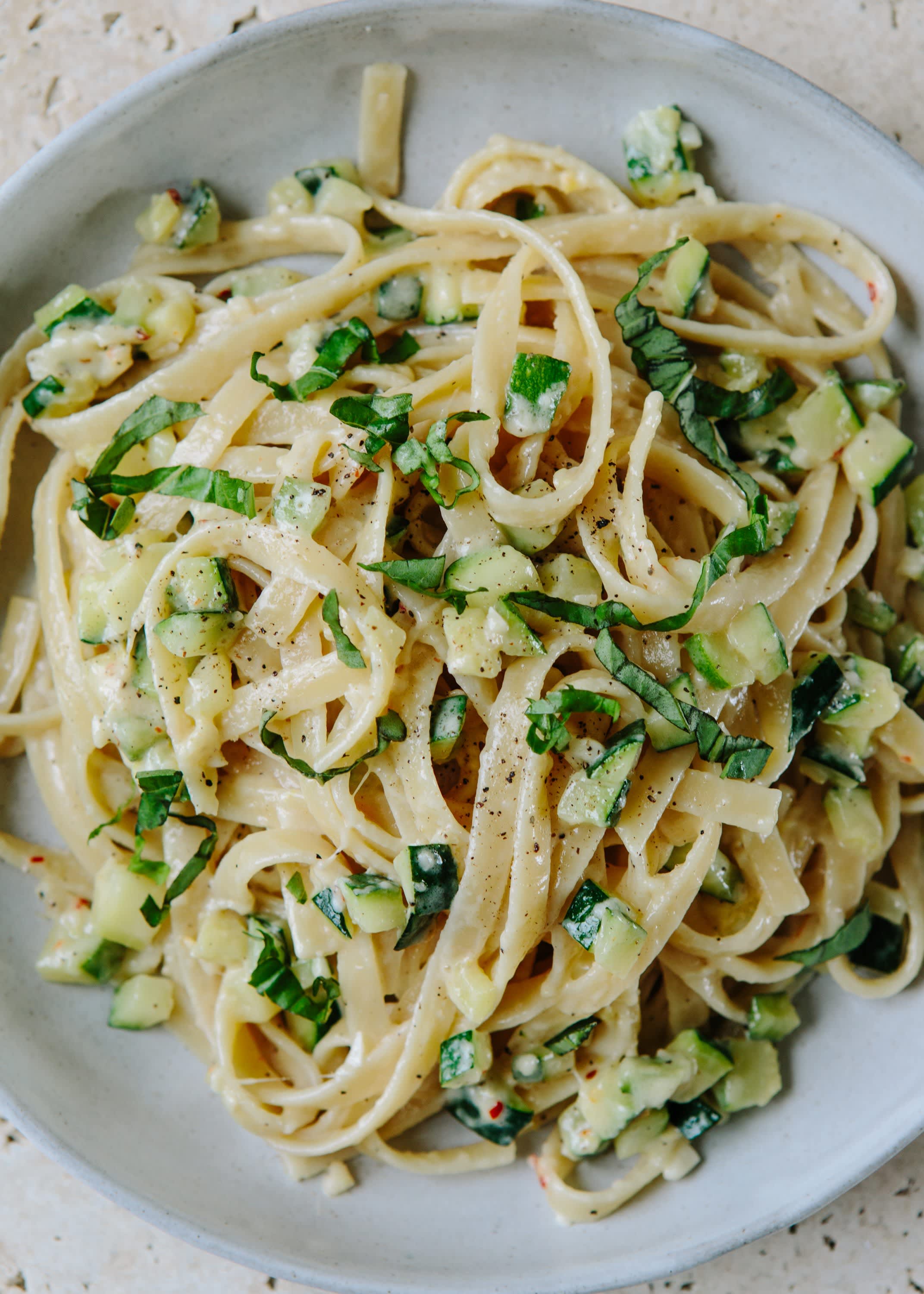 Recipe: Creamy Zucchini Fettuccine | Kitchn