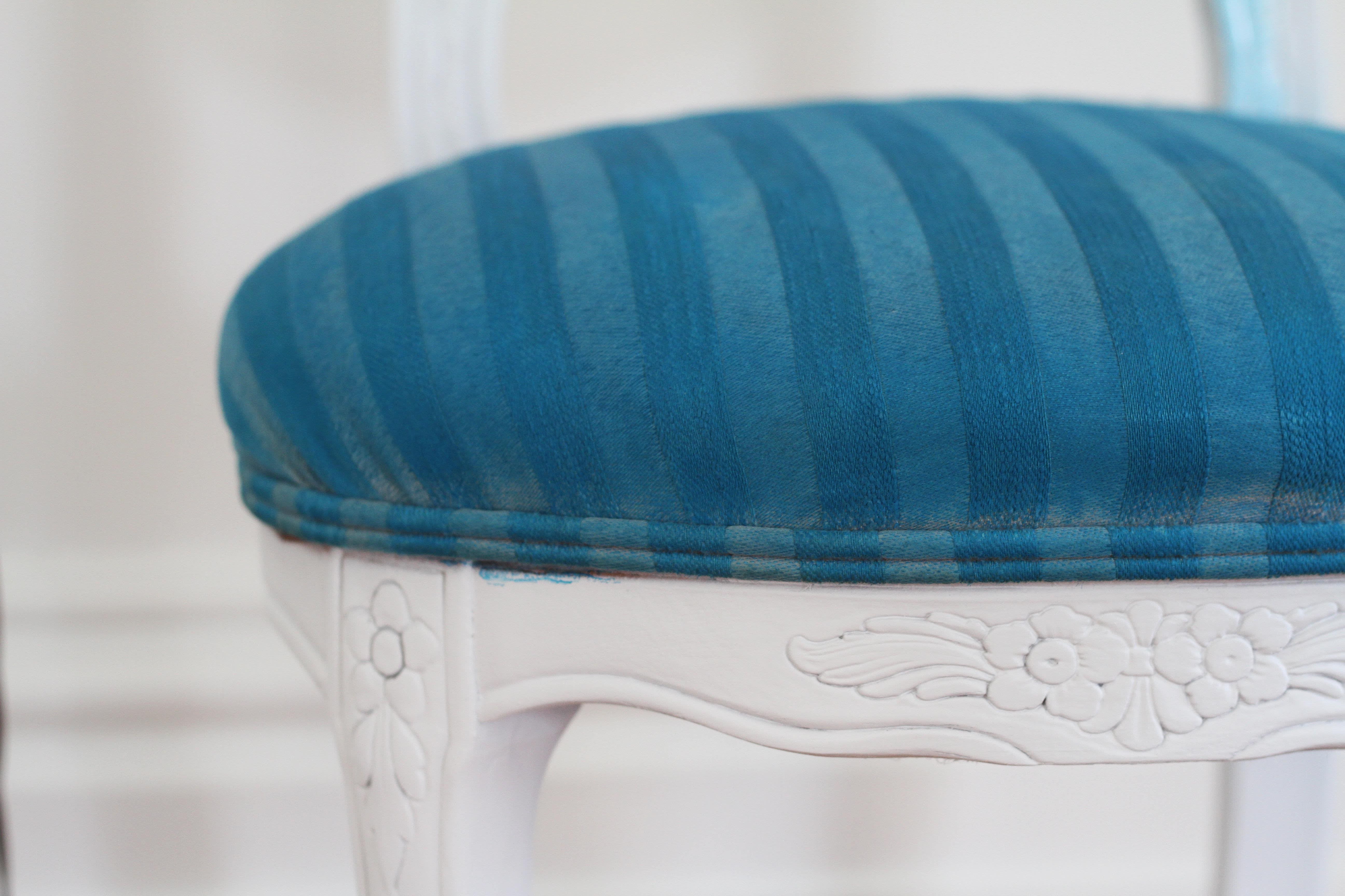 Micro-Suede Turquoise Rocking Chair Cushions - Latex Foam Fill
