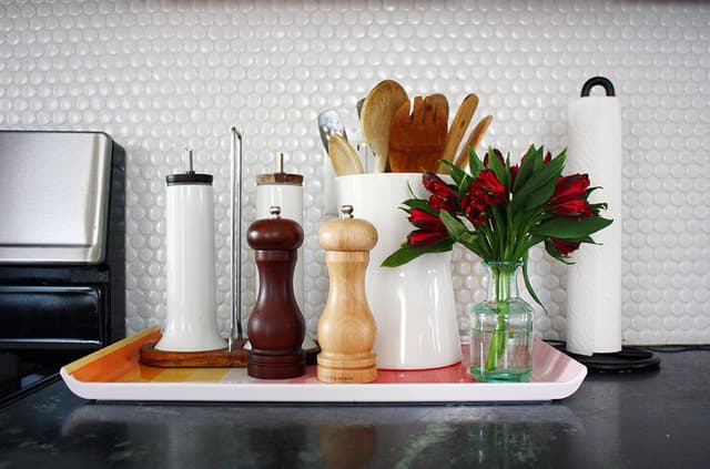 Try the Tray Trick for a Tidy Kitchen Counter All Year Long