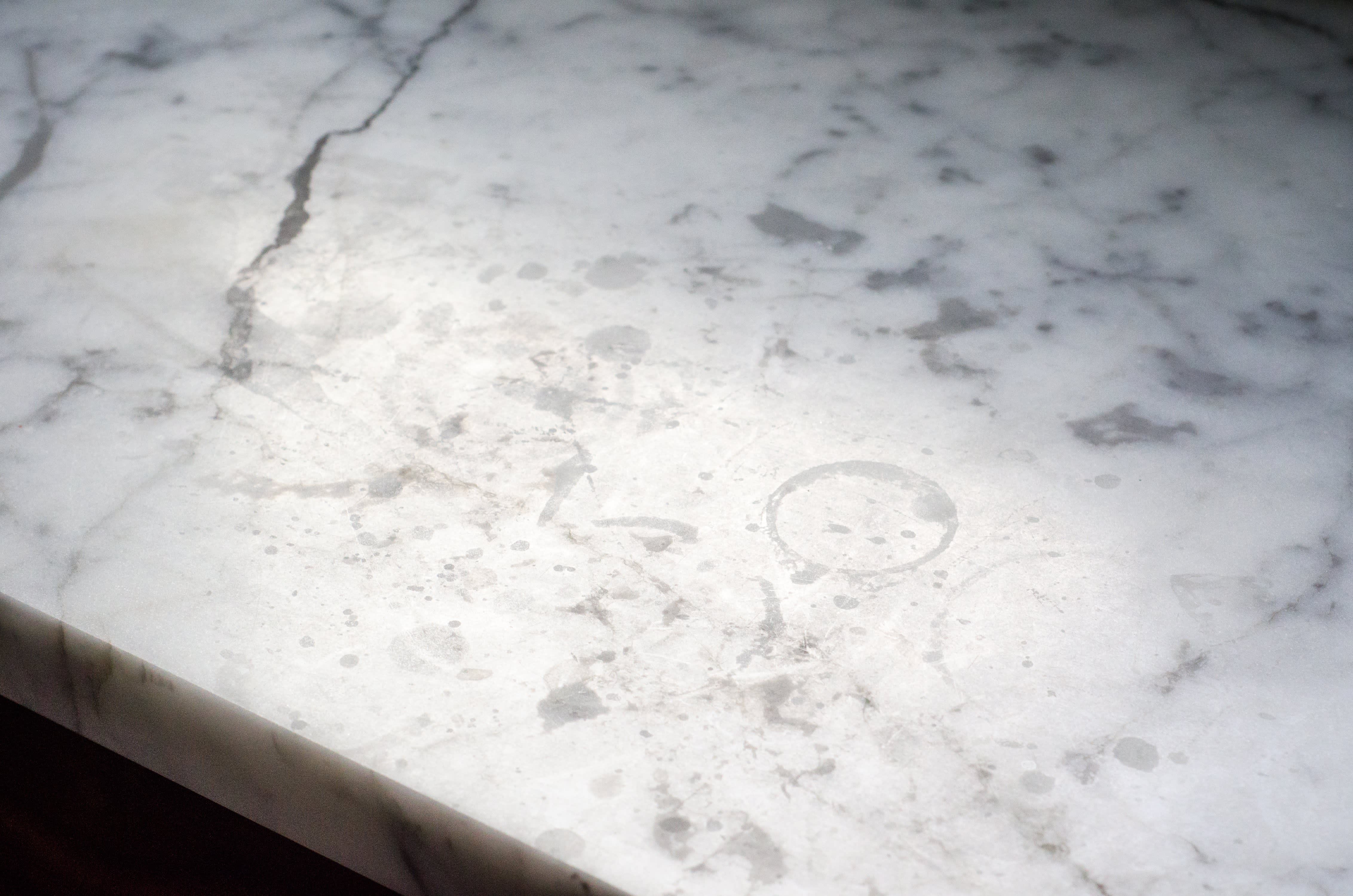Here S What An Etch On A Marble Countertop Actually Looks Like