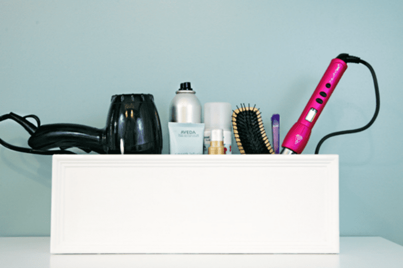 Kenney Bathroom Countertop Hair Care Center Organizer, Set of 2 - Clear