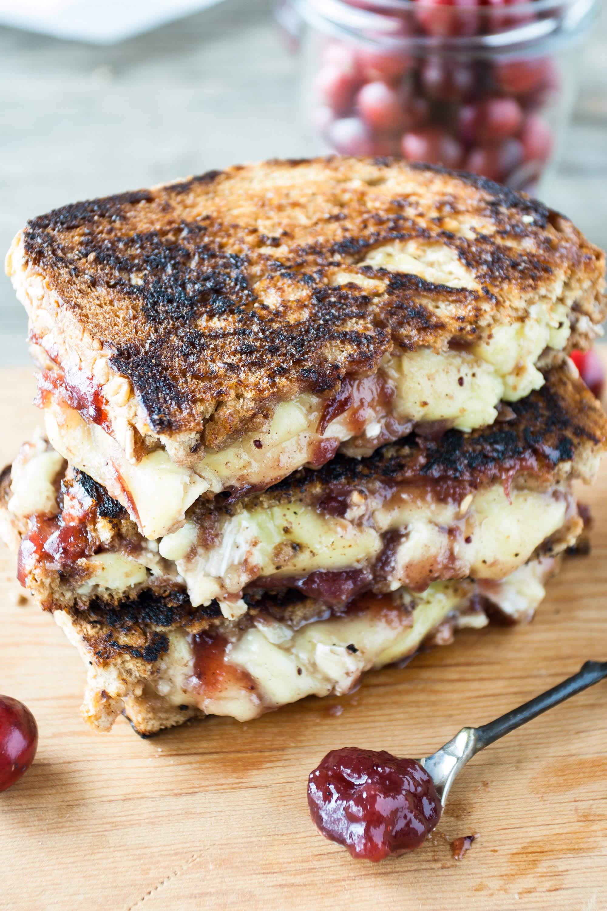 Cranberry Grilled Cheese Sandwich Recipe - Happy Happy Nester