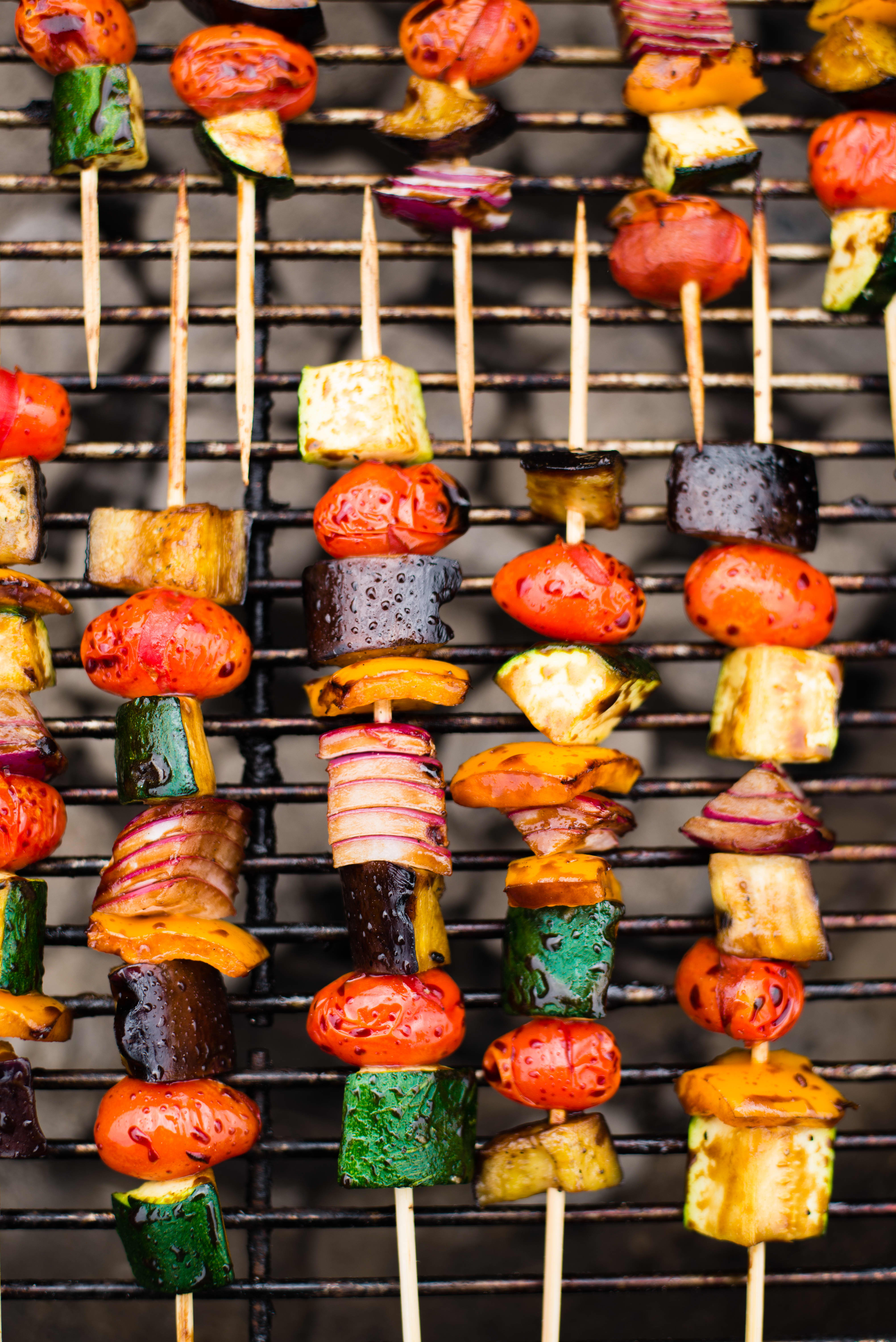 Balsamic Glazed Veggie Kebabs