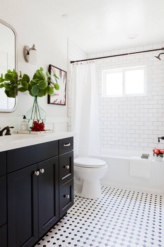 Mosaic Tile Floor Ideas For Vintage Style Bathrooms Apartment