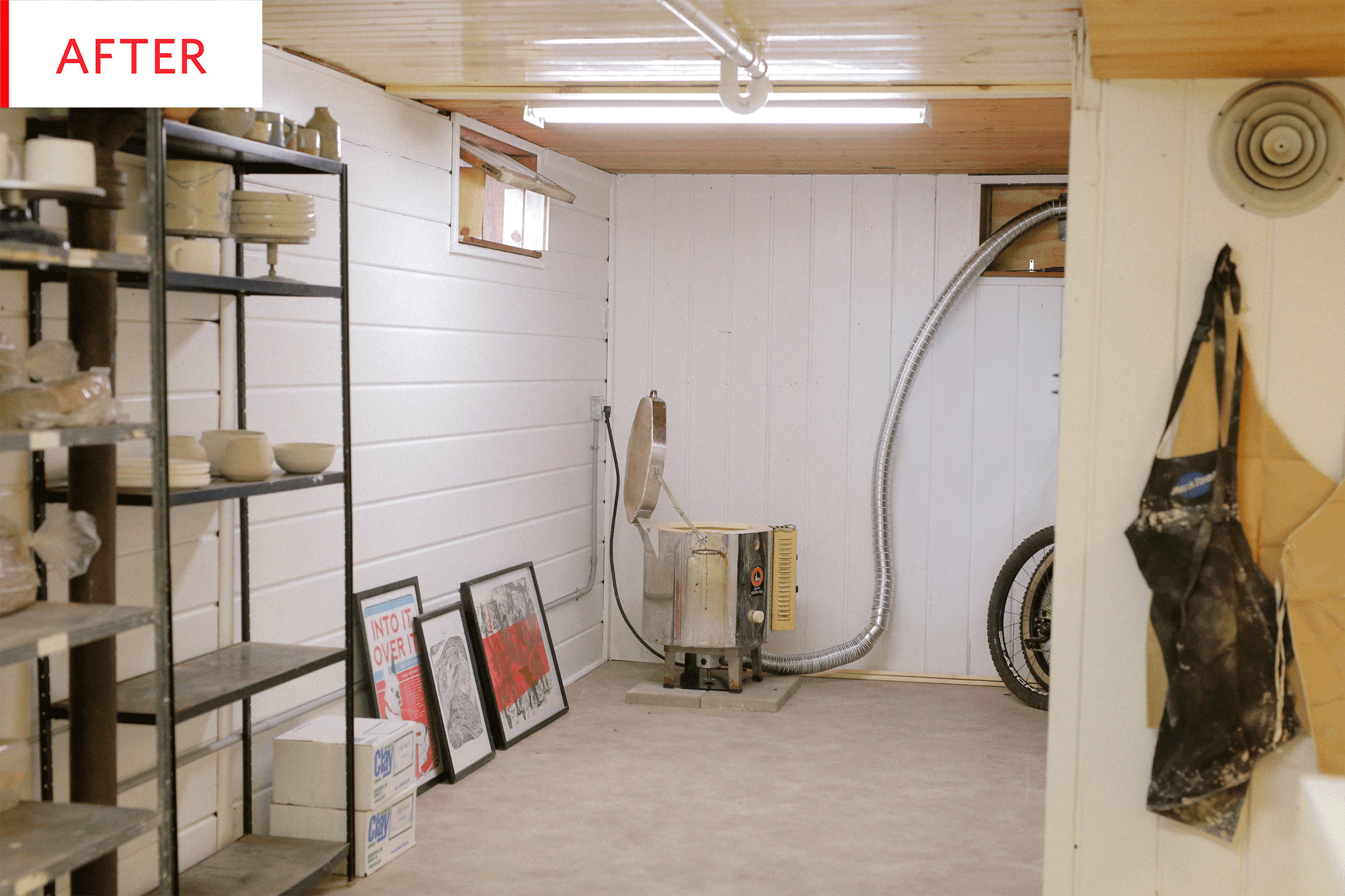 Converting Basement into Ceramic Studio - LISA YORK ARTS