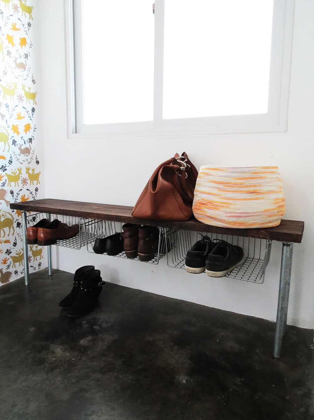 A Storage Bench for Small Entryway Space - Southern Revivals