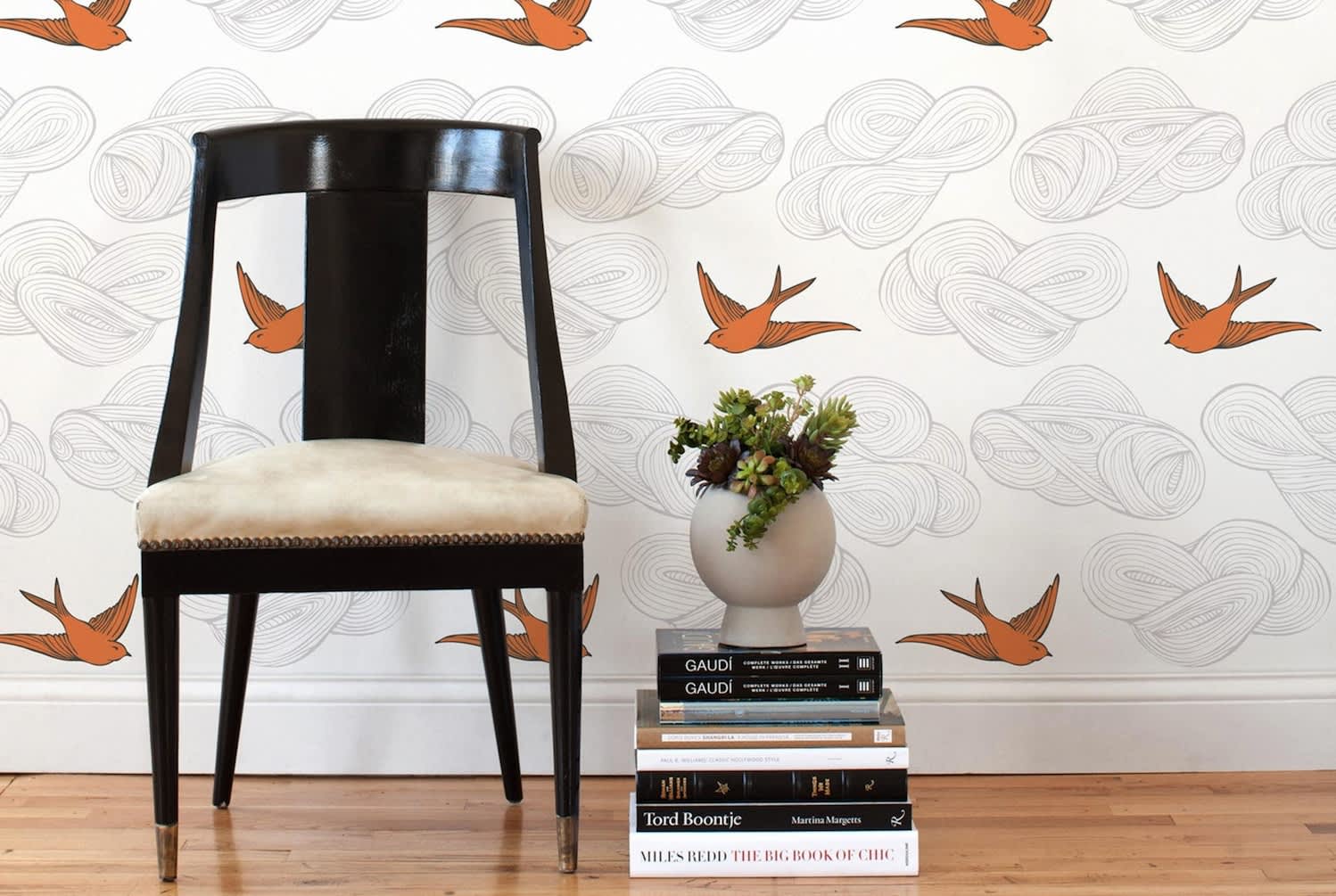 Orange Block Fabric, Wallpaper and Home Decor