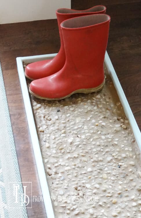 Draining Boot Tray DIY For The Farmhouse Mudroom