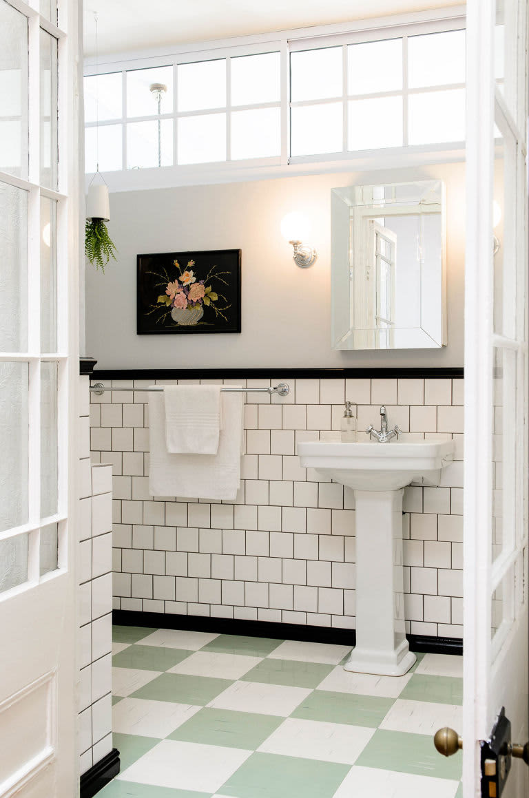 White Square Tiles A Great Alternative To Subway Tile Apartment Therapy