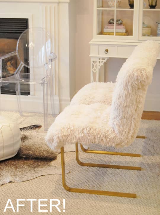 poodle fur chair